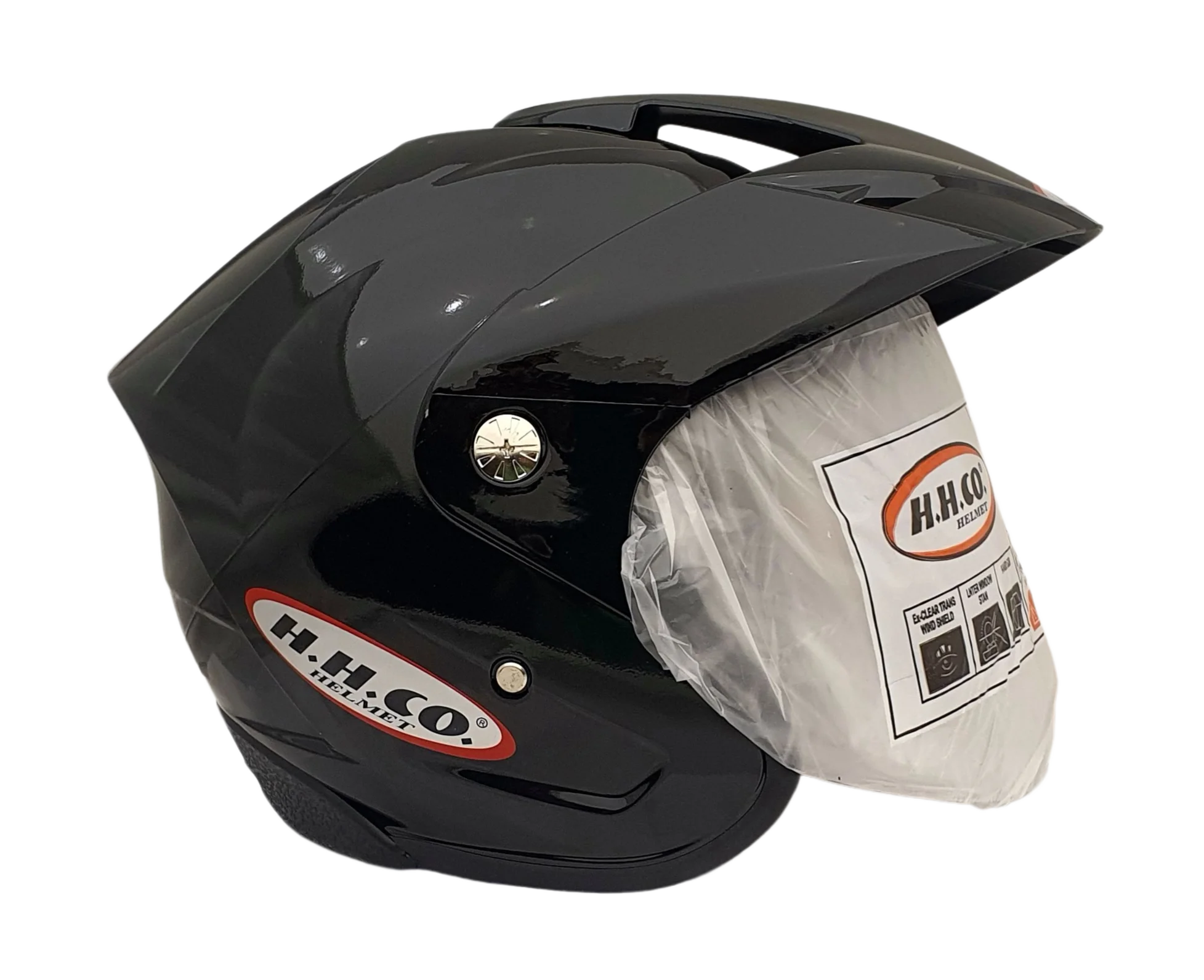 Side View of SMART BLACK SHINE Helmet